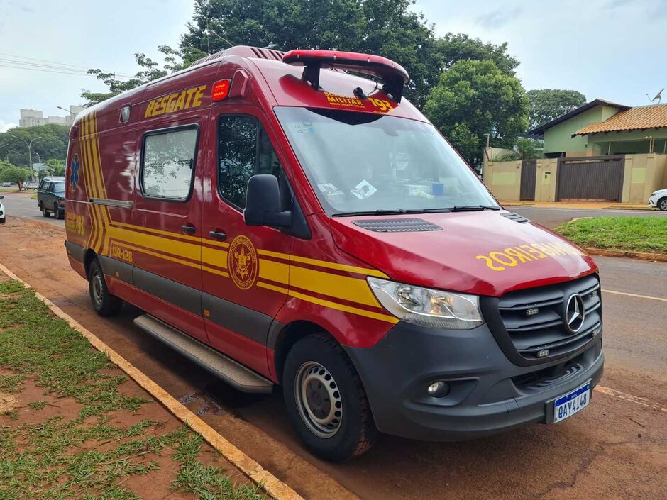 Viatura dos Bombeiros prestou socorro para a mulher