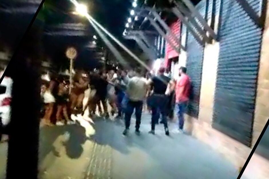 Briga aconteceu em frente a uma tabacaria