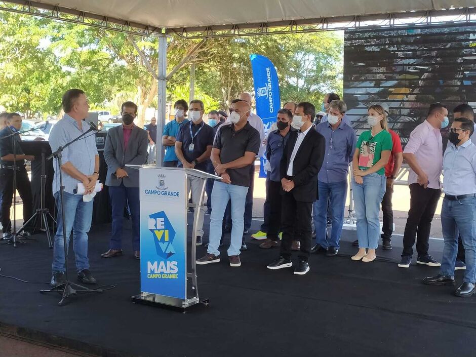 Prefeito Marquinhos Trad falou sobre a retomada da obra