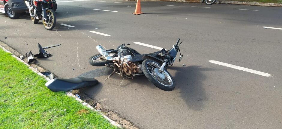 Motociclista ficou inconsciente