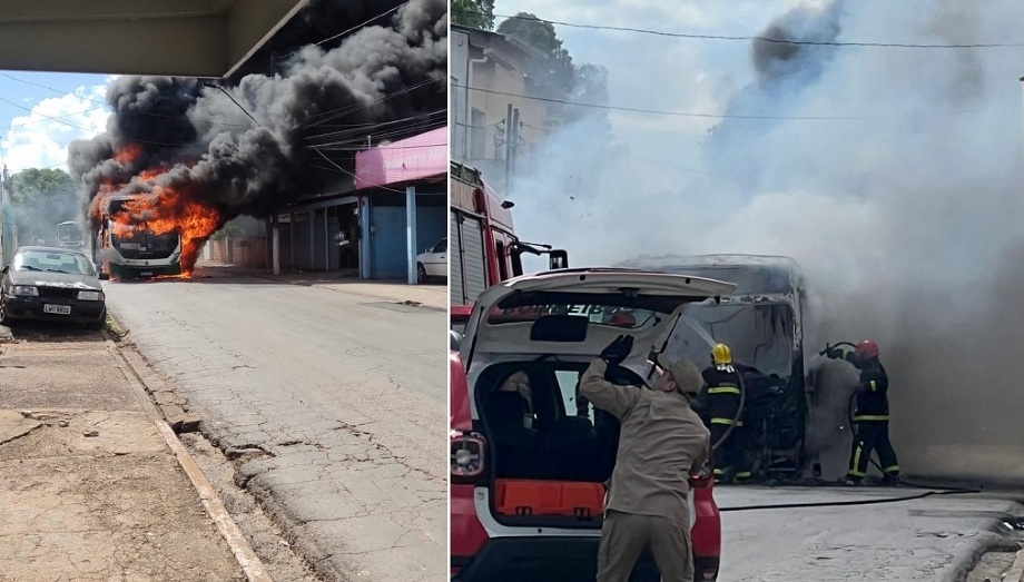 Chamas se alastraram rapidamente pelo veículo