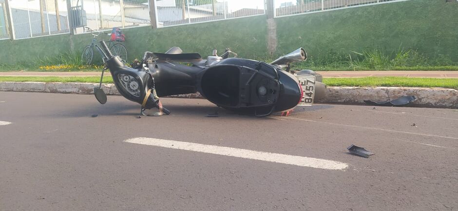 Motociclista ficou inconsciente