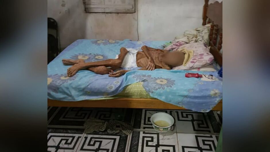 O idoso foi encontrado com quadro de grave desnutrição e ferimentos pelo corpo