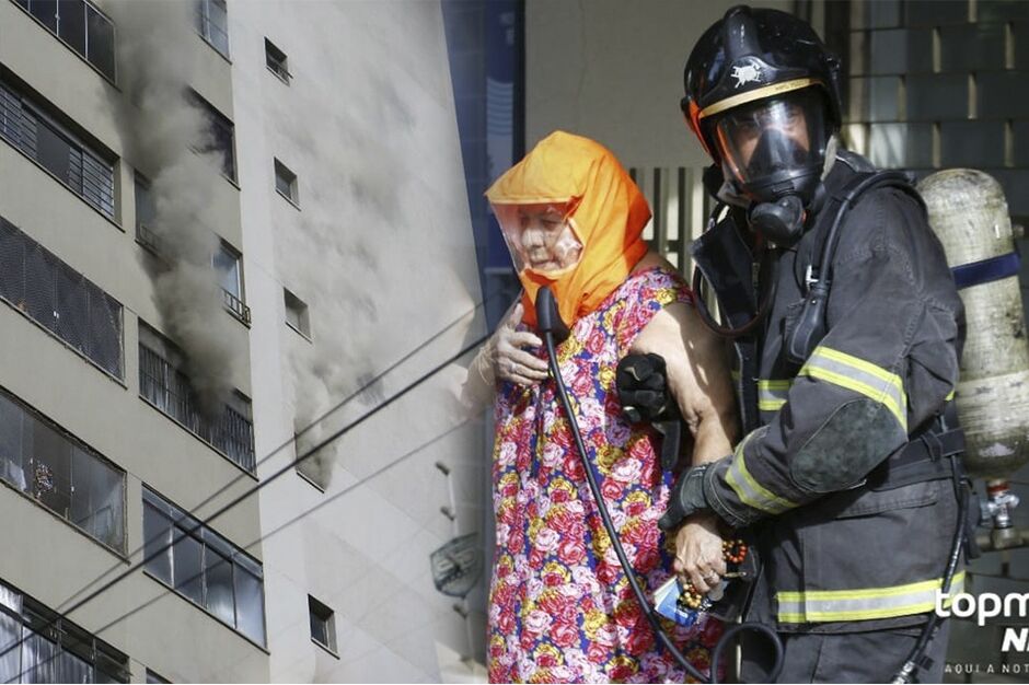 Idosa salva de fogo estava com terço na mão