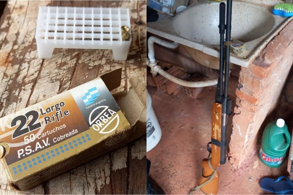 Homem tinha uma arma dentro de sua casa