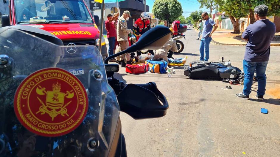 Corpo de Bombeiros fez o resgate da vítima