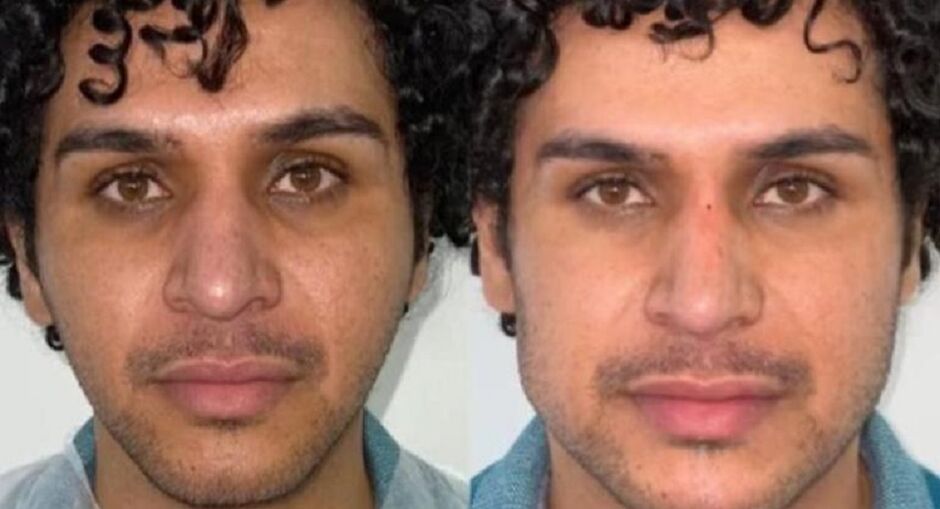 Homem postou o antes e o depois do tratamento