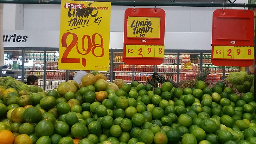 Limão teve queda no preço a partir de março