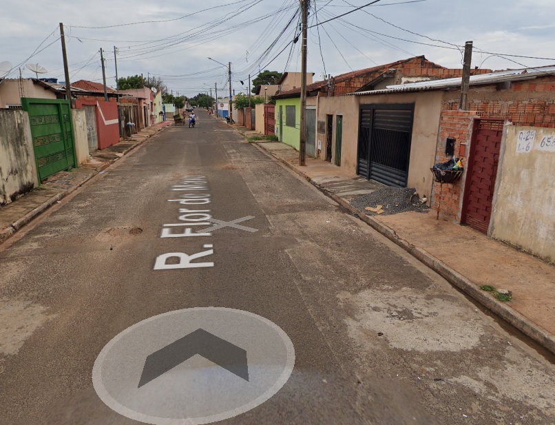 Rua onde os disparos foram efetuados