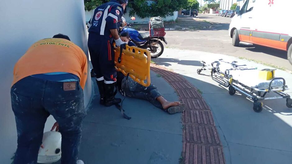 Pintor precisou de atendimento médico