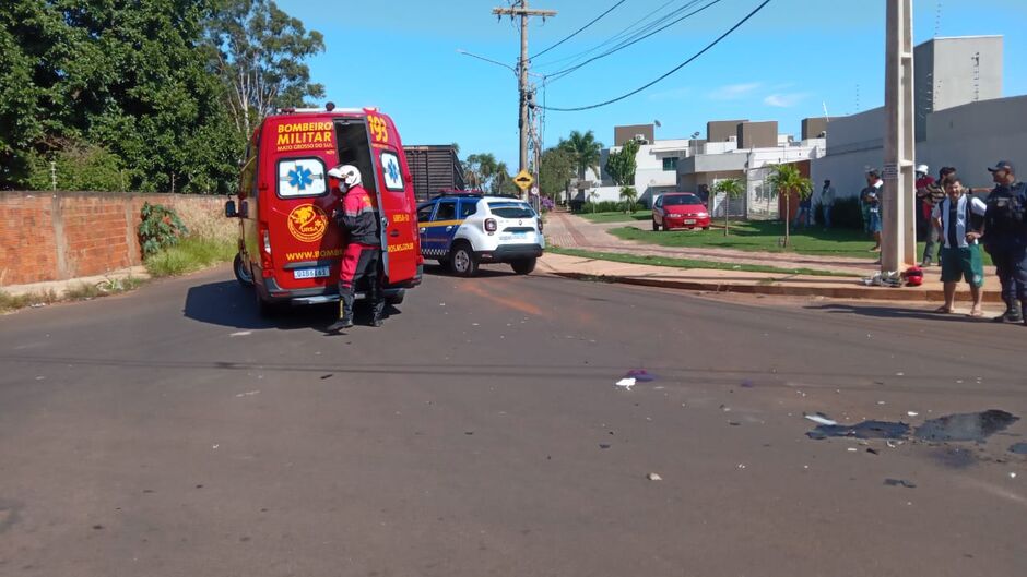 Ele foi socorrido pelo Corpo de Bombeiros 