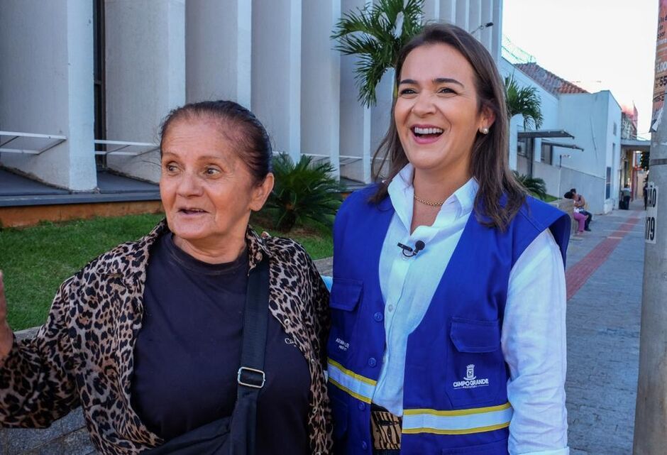 Prefeita acompanhoou obras em Campo Grande