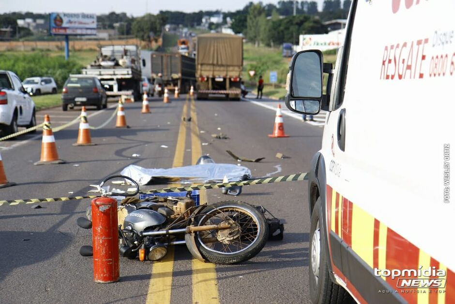 Motociclista morreu após colisão em Campo Grande