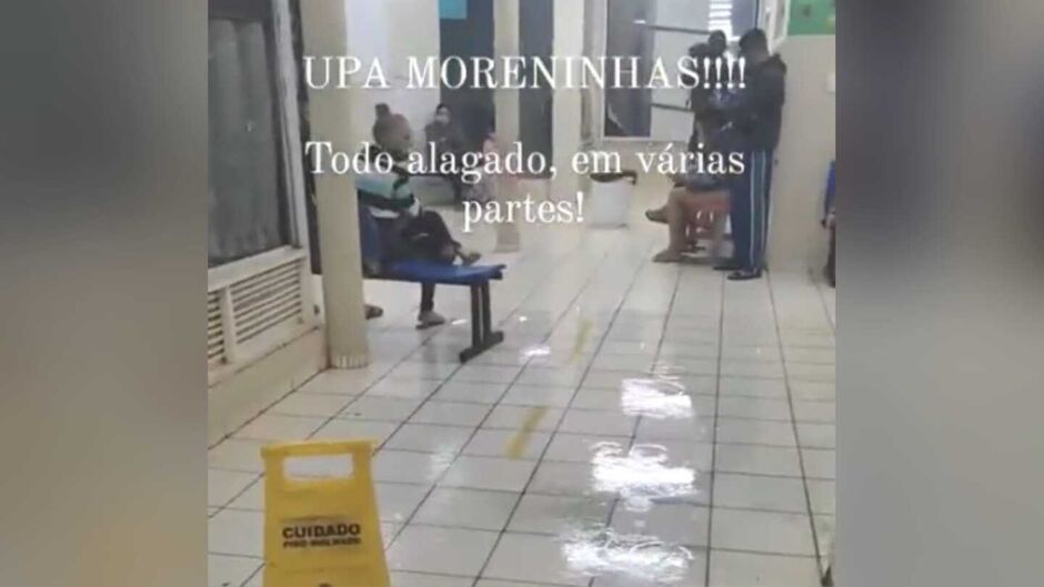 UPA Moreninhas mais um vez fica alagada por conta de goteiras