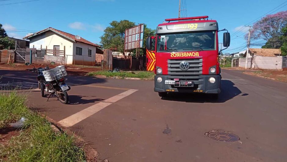 Corpo de Bombeiros socorreu motociclista