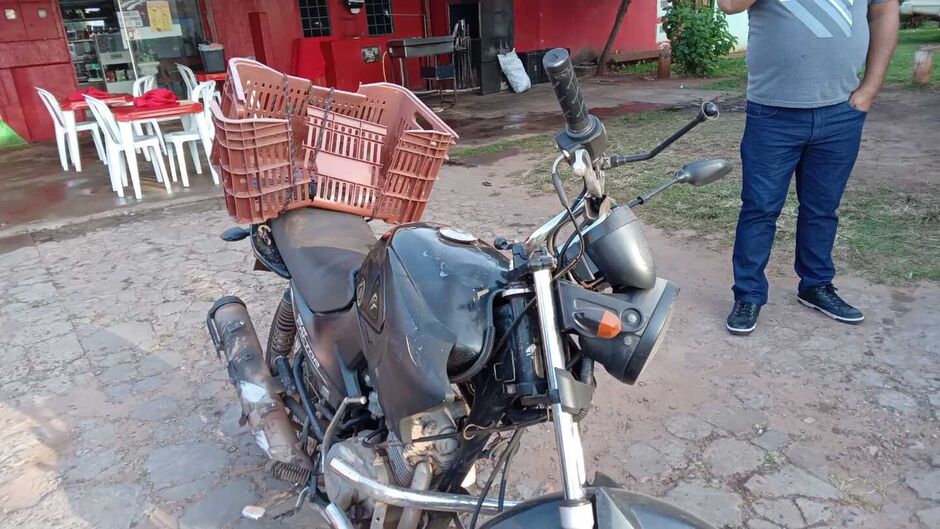 Motociclista foi encaminhado a Santa Casa