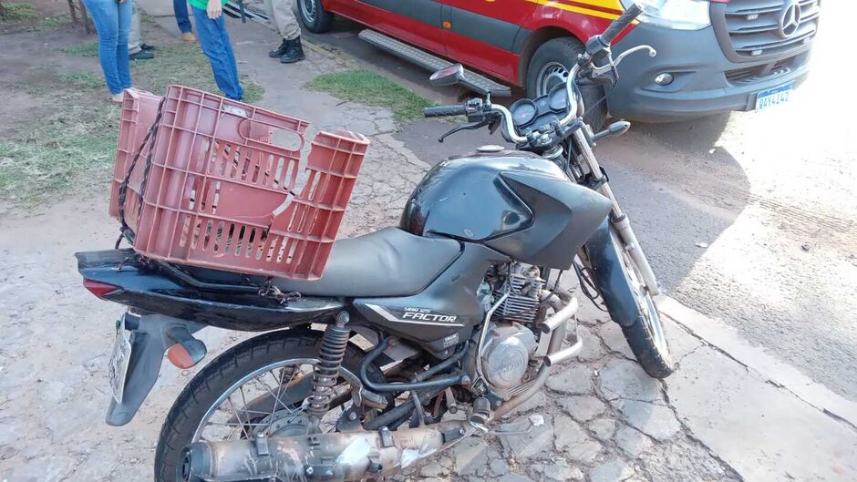 Motociclista foi encaminhado a Santa Casa