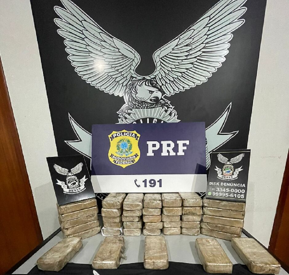 Denar e PRF apreenderam 40 Kg de cocaína