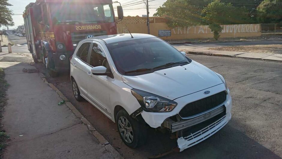 Motociclista foi encaminhado a Santa Casa