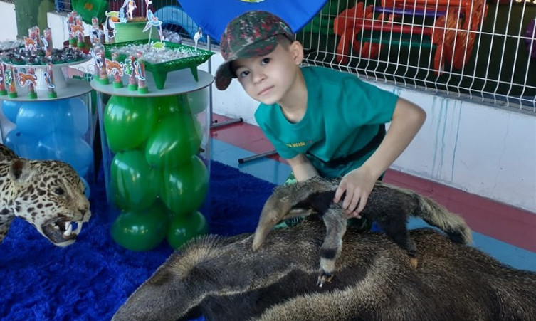 Miguel completou cinco anos com festa temática da PMA