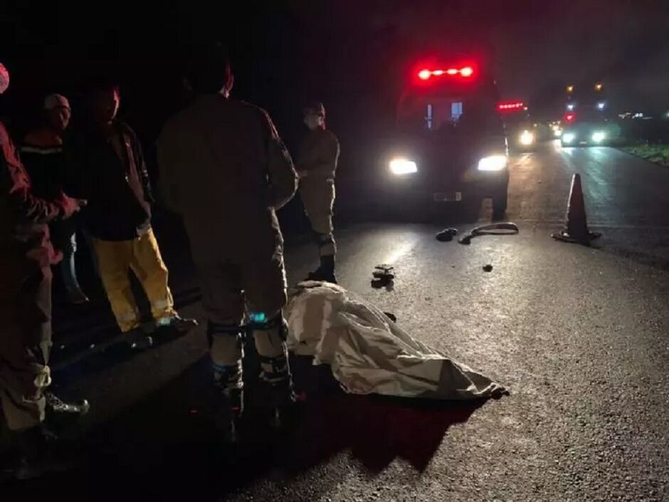 Idoso foi atropelado na MS-165