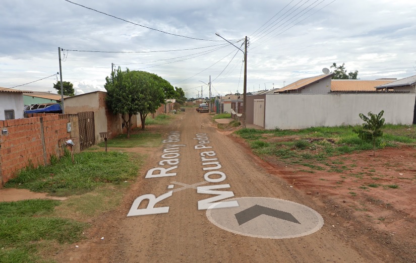 Rua onde os disparos foram efetuados