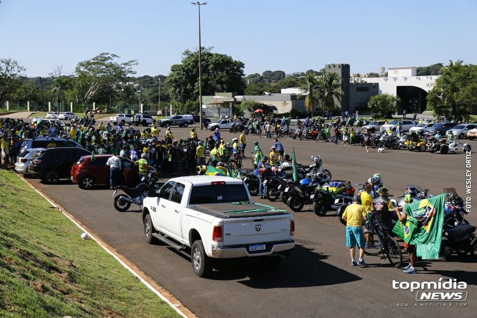 Motociata realizada no Dia do trabalhador, em Campo Grande