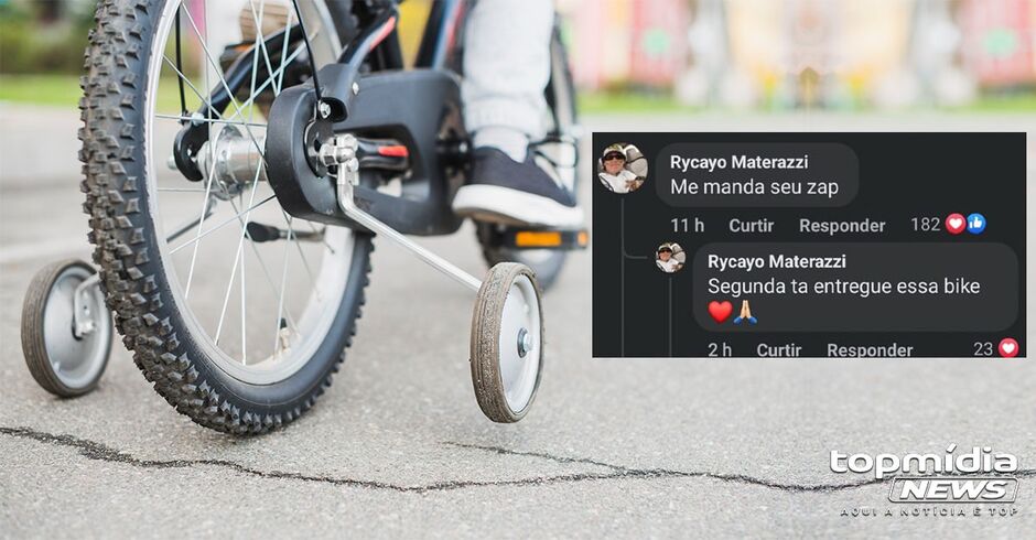 Bicicleta foi prometida pelo internauta