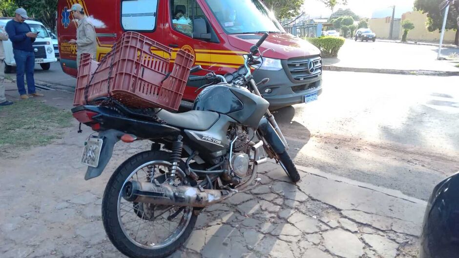 Motociclista foi encaminhado a Santa Casa