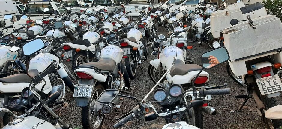São dezenas de motos, algumas com lance inicial a partir de R$ 1,5 mil