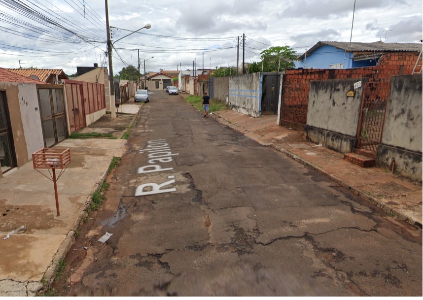 Rua onde o crime aconteceu