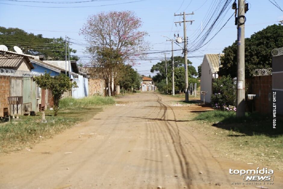 Rua onde ocorreu o caso