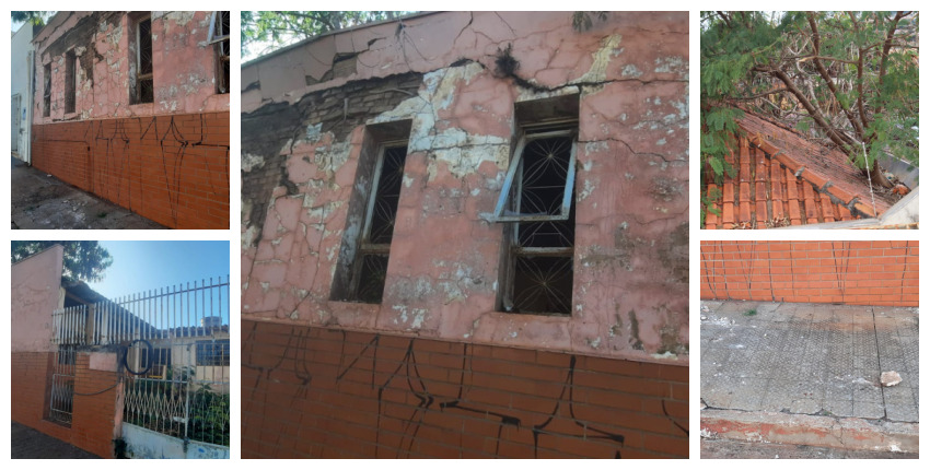 Casa está abandonada e prestes a desabar