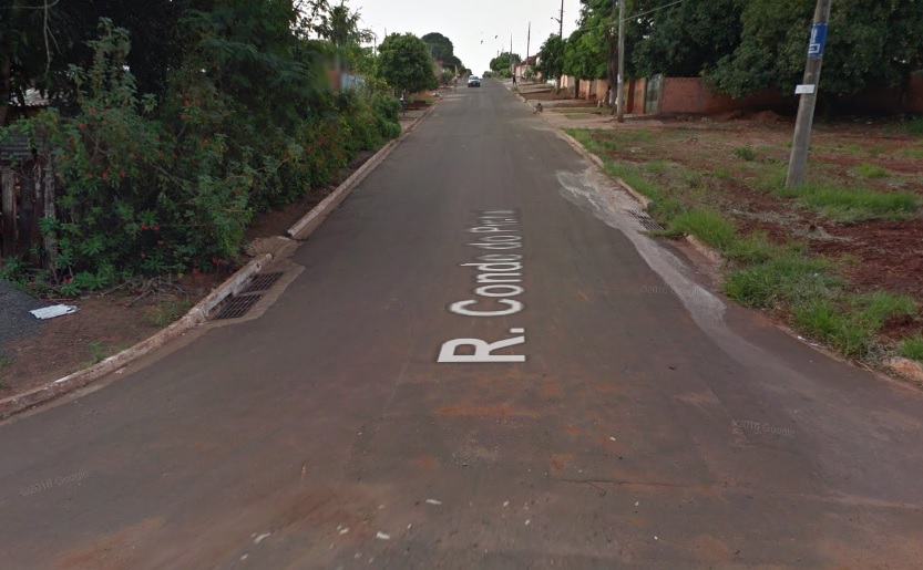 Rua onde o crime aconteceu