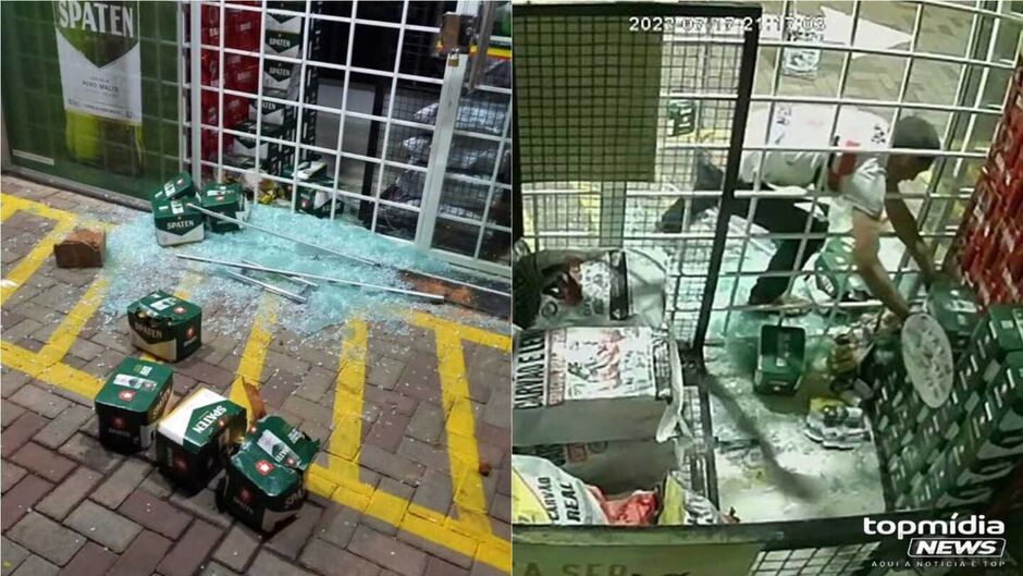 Homem foi pego pouco depois de furtar cervejas