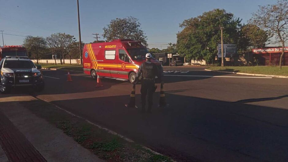 Vítima sendo socorrida