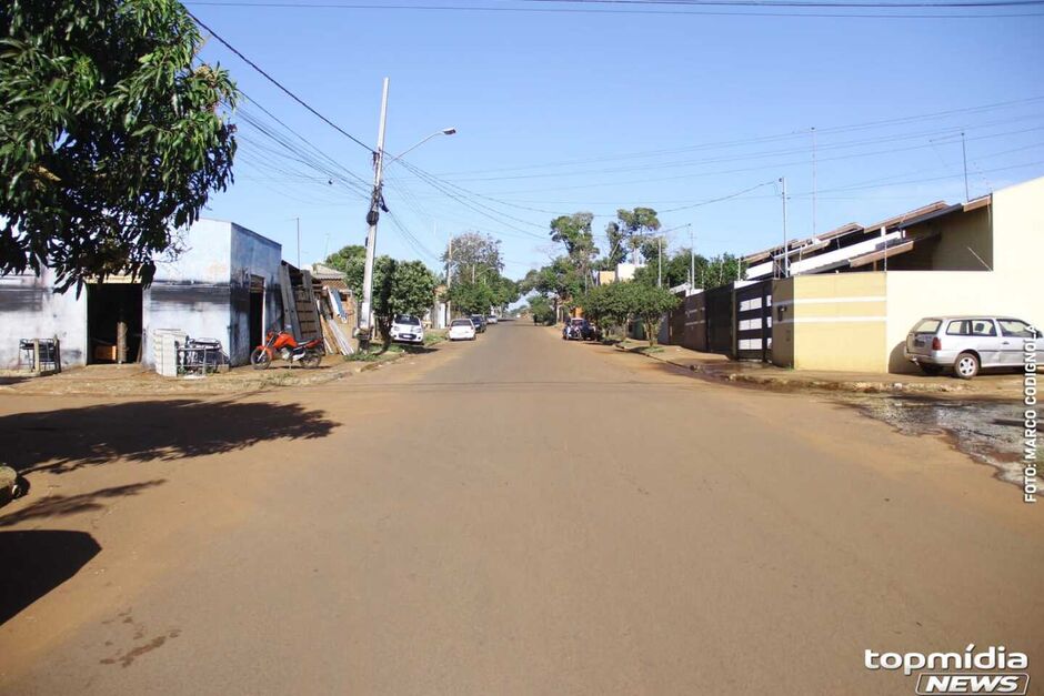 Rua onde ocorreu o fato