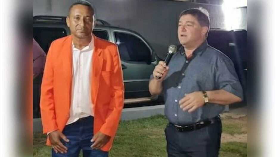 Vereador Angelo Gari ao lado do prefeito Edilson Magro