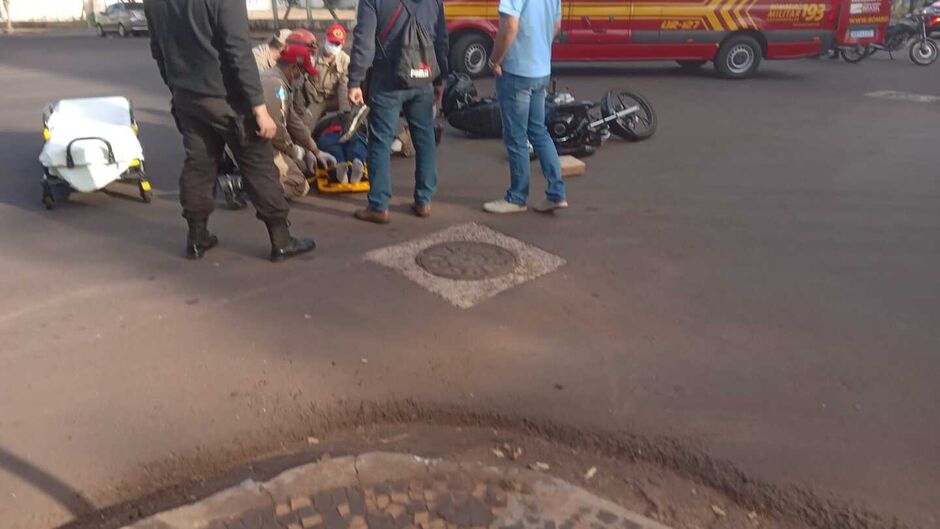 Motociclistas sofreram acidente no Monte Líbano em Campo Grande