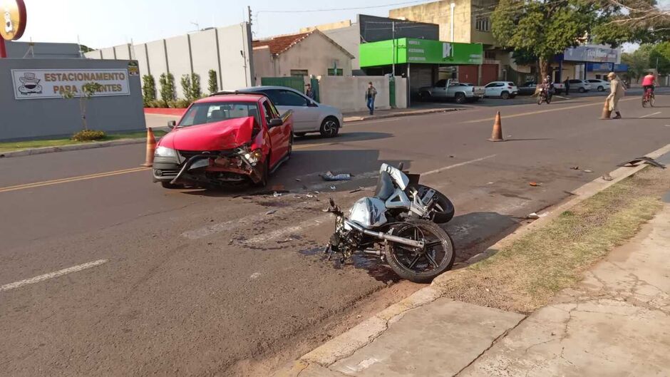 A vítima foi socorrida pelo Corpo de Bombeiros 