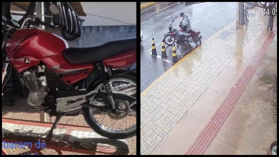 Moto foi furtada por jovem no Centro 