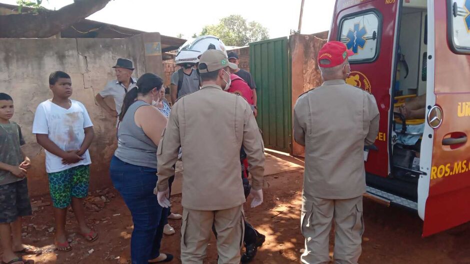 A vítima foi levada para a Santa Casa 