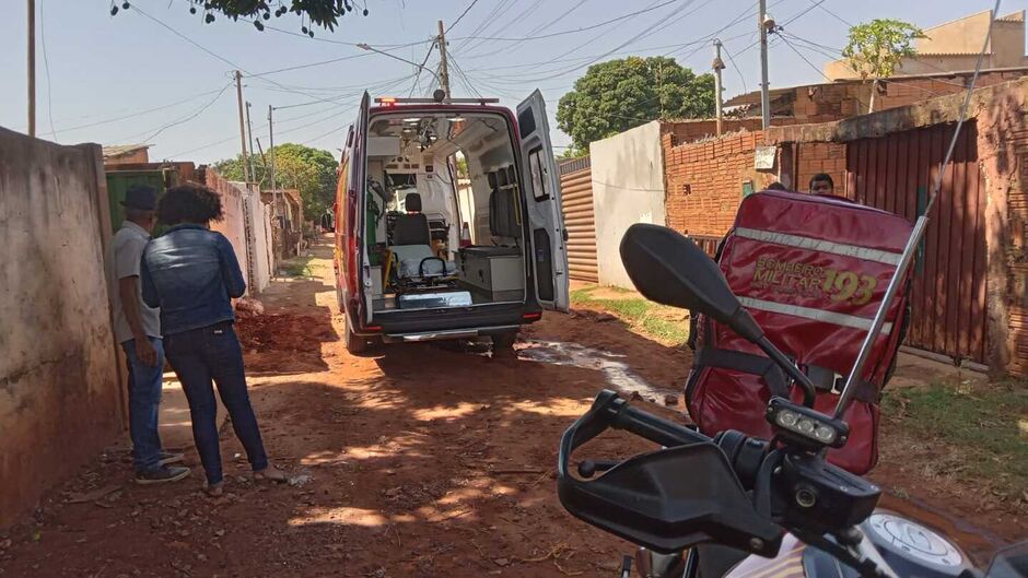 A vítima foi levada para a Santa Casa 