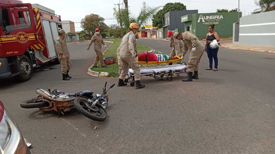 O motociclista foi encaminhado para a UPA Leblon