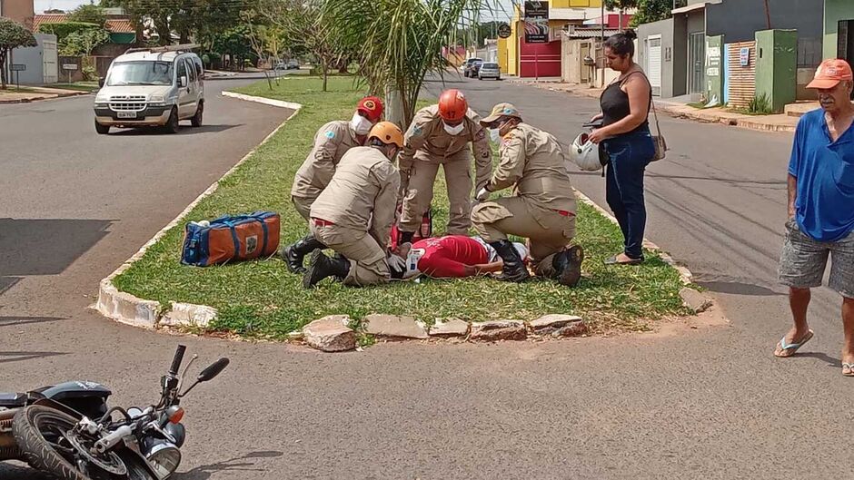 O motociclista foi encaminhado para a UPA Leblon