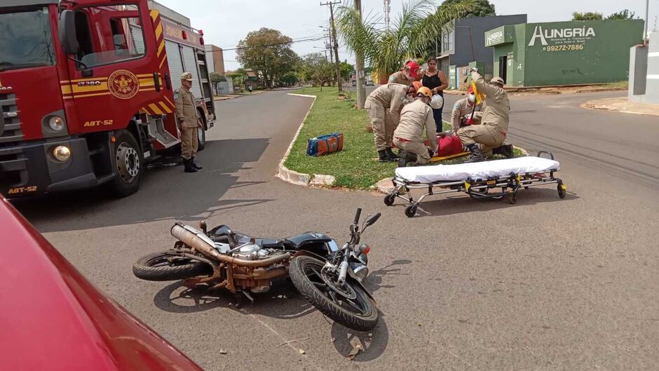 O motociclista foi encaminhado para a UPA Leblon