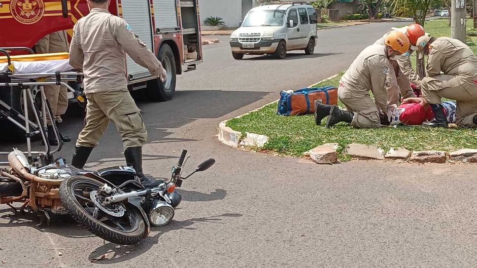 O motociclista foi encaminhado para a UPA Leblon
