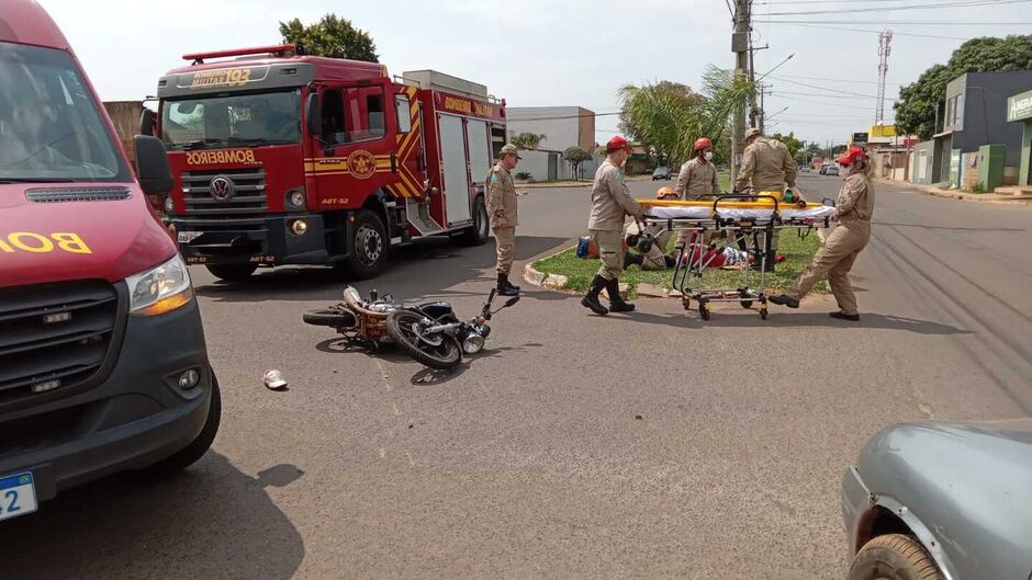 O motociclista foi encaminhado para a UPA Leblon