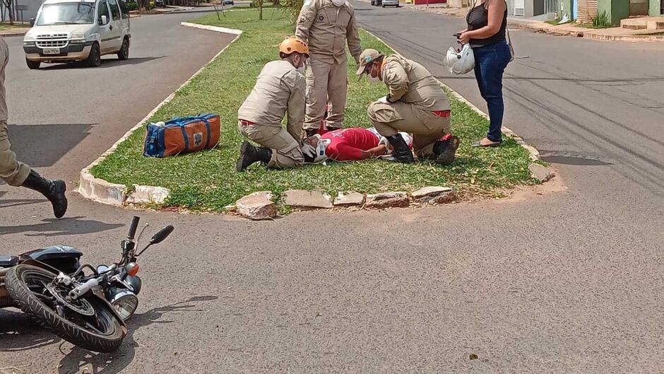 O motociclista foi encaminhado para a UPA Leblon