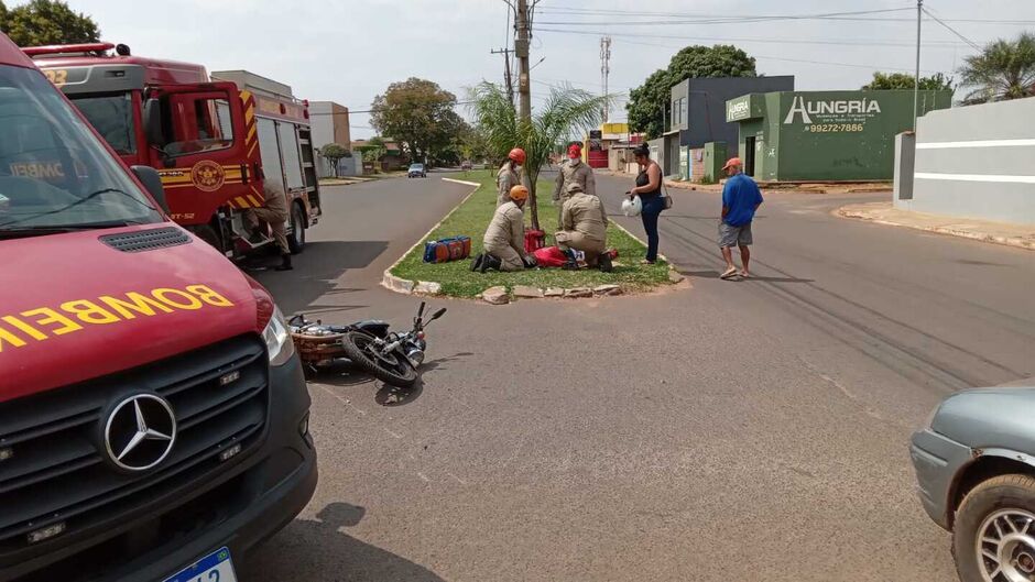 O motociclista foi encaminhado para a UPA Leblon